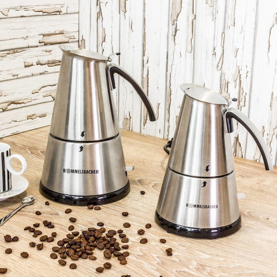 Rommelsbacher Eko 364/e Ηλεκτρικό Μπρίκι Espresso 4cups Inox Καφέ
