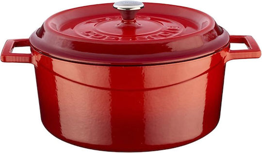Lava Trendy Βαθιά Κατσαρόλα από Μαντέμι 2.82lt / 20cm Κόκκινη