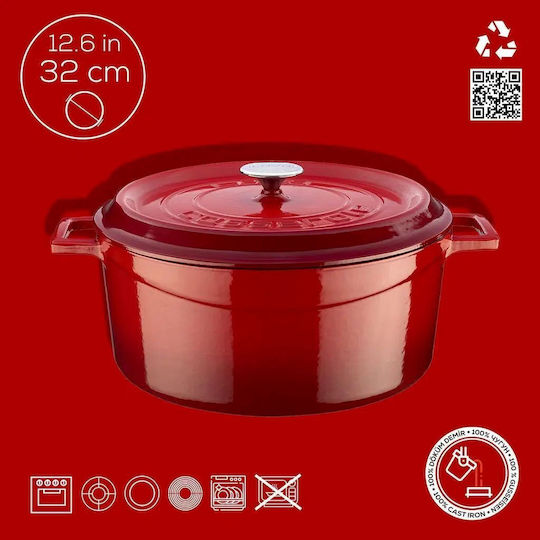 Ready Lava Oală Adâncă Din Fontă 9.8lt 32cm