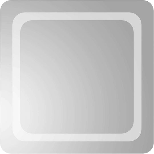 vidaXL Oglindă de baie Led 50x50cm Transparent