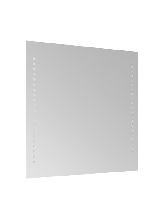 vidaXL Badezimmerspiegel Led 40x40cm Transparent