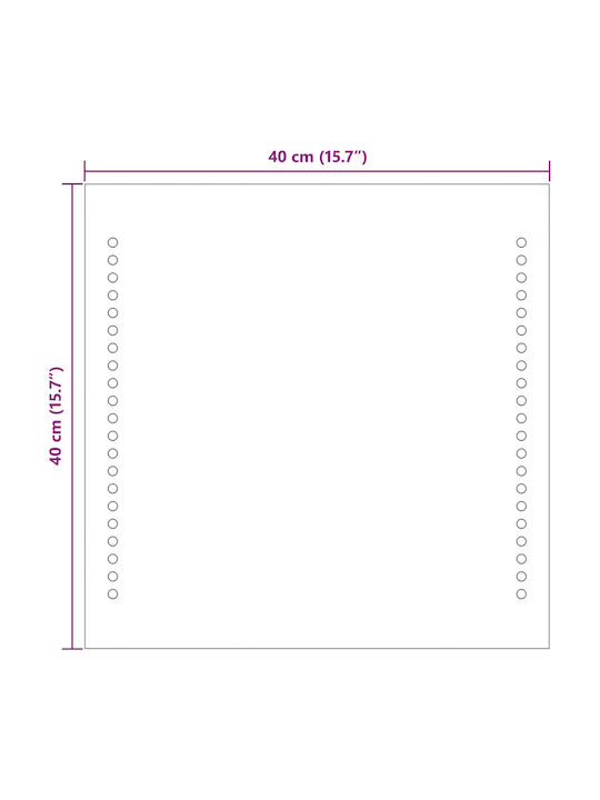 vidaXL Badezimmerspiegel Led 40x40cm Transparent