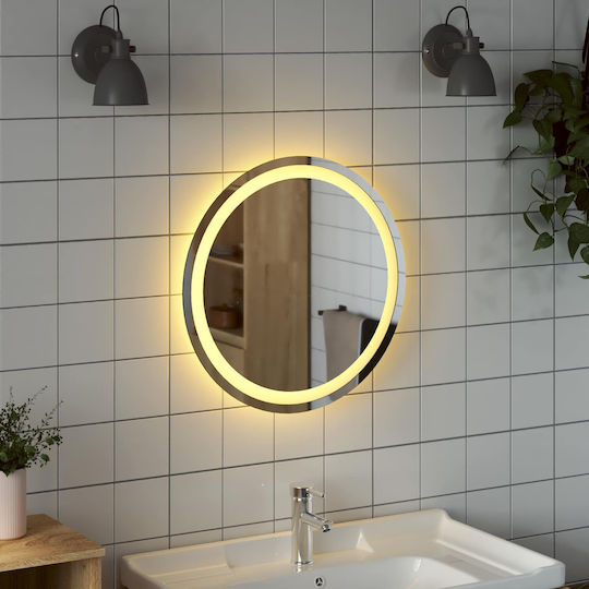 vidaXL Καθρέπτης Μπάνιου Led Αφής 50x50cm Διάφανος