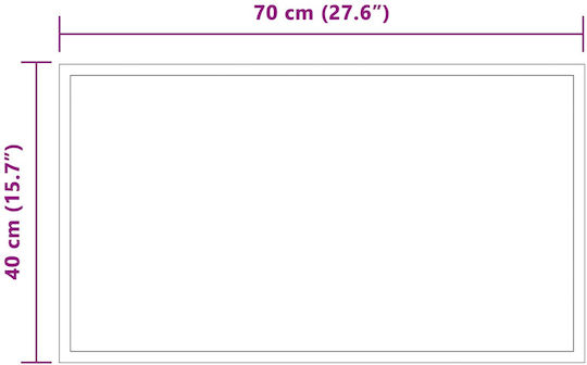 vidaXL Καθρέπτης Μπάνιου Led 70x40cm Διάφανος