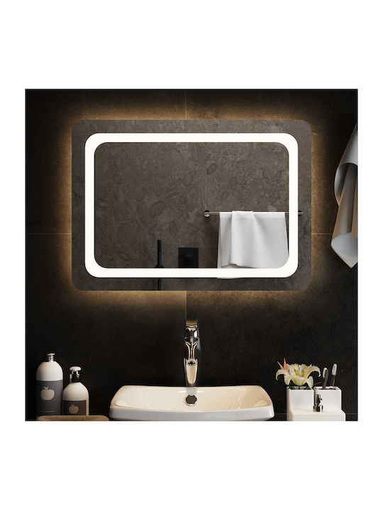 vidaXL Oglindă de baie Led 70x50cm Transparent