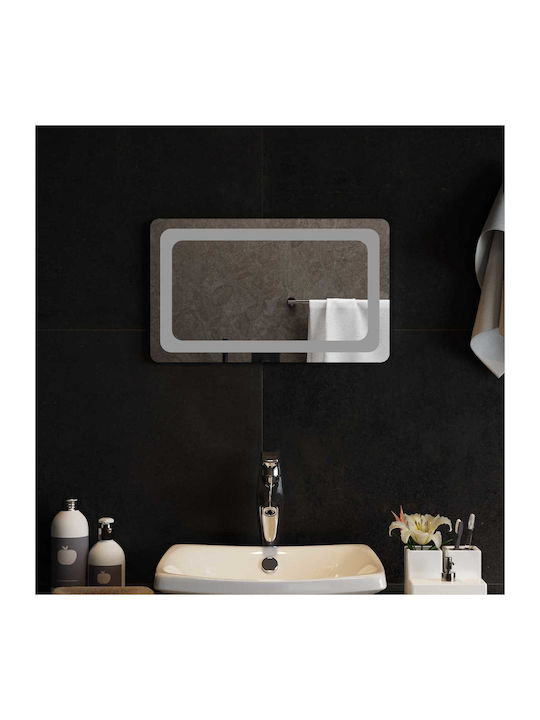 vidaXL Oglindă de baie Led 50x30cm Transparent