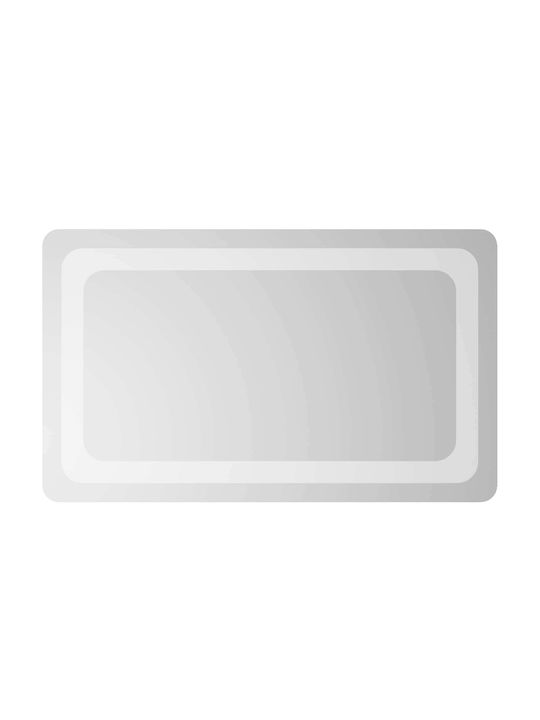 vidaXL Oglindă de baie Led 50x30cm Transparent