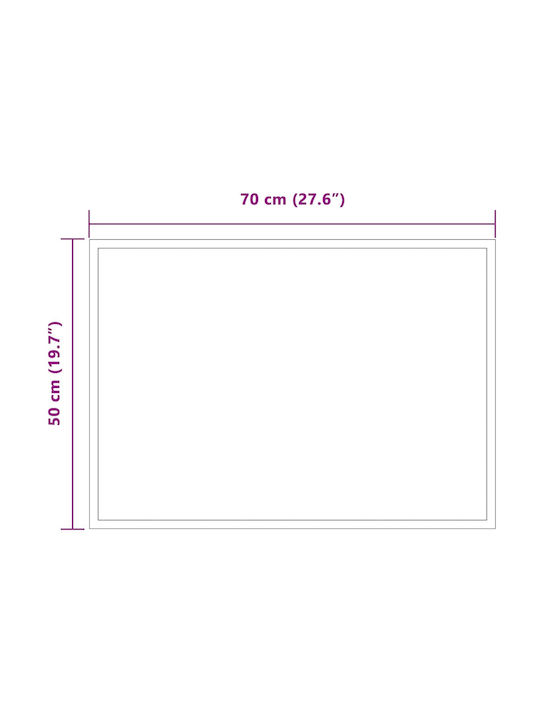vidaXL Badezimmerspiegel Led 70x50cm Transparent
