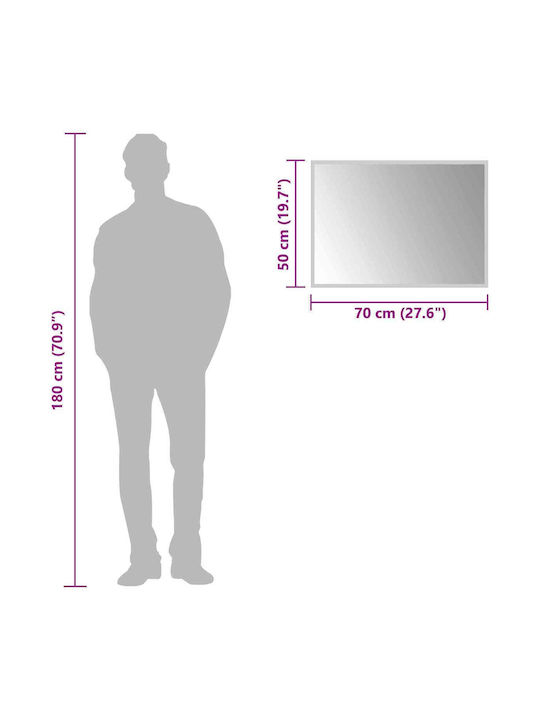 vidaXL Badezimmerspiegel Led 70x50cm Transparent