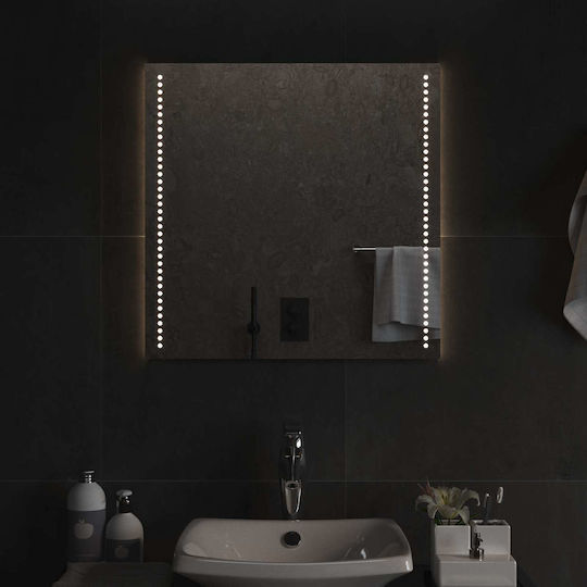 vidaXL Bathroom Mirror Led 60x60cm Transparent