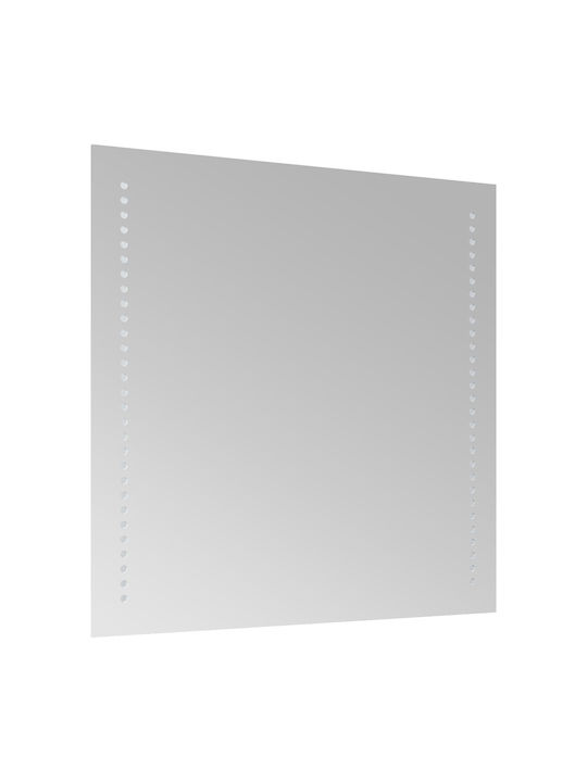 vidaXL Καθρέπτης Μπάνιου Led 50x50cm Διάφανος