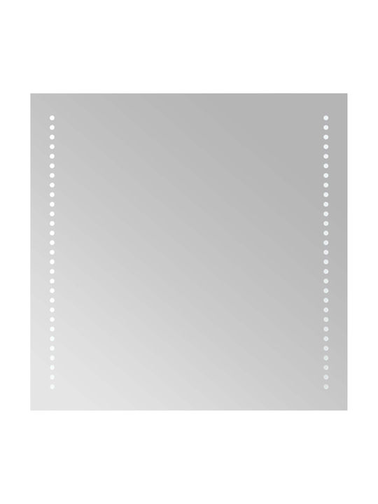 vidaXL Καθρέπτης Μπάνιου Led 50x50cm Διάφανος