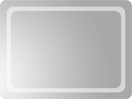 vidaXL Badezimmerspiegel Led 80x60cm Transparent