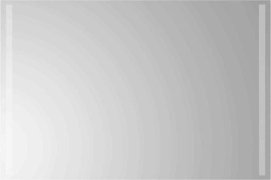 vidaXL Καθρέπτης Μπάνιου Led 90x60cm Διάφανος