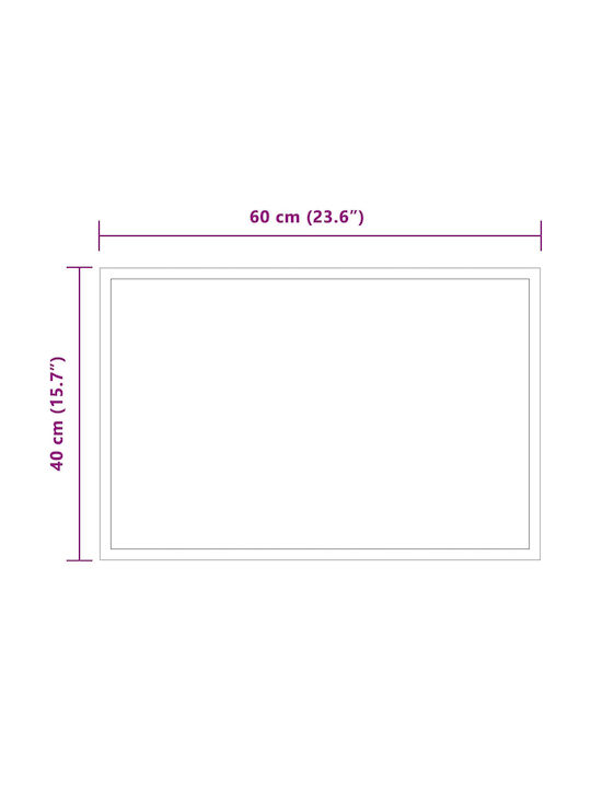 vidaXL Badezimmerspiegel Led 60x40cm Transparent