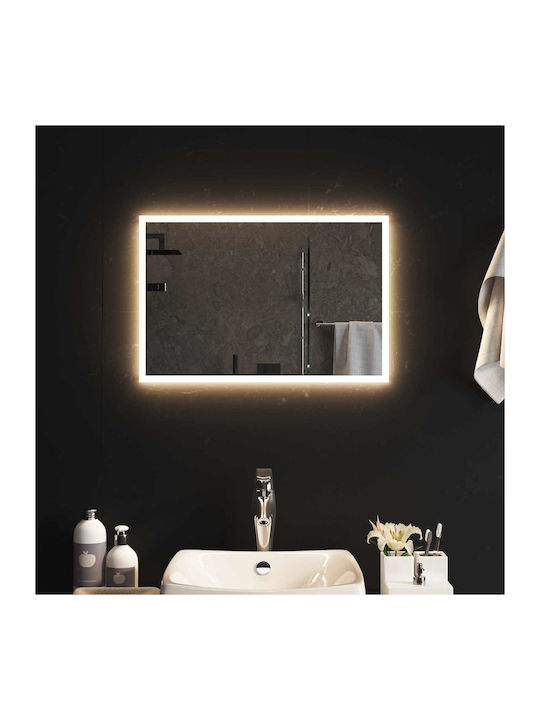 vidaXL Badezimmerspiegel Led 60x40cm Transparent