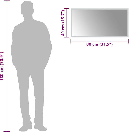 vidaXL Badezimmerspiegel Led 80x40cm Transparent