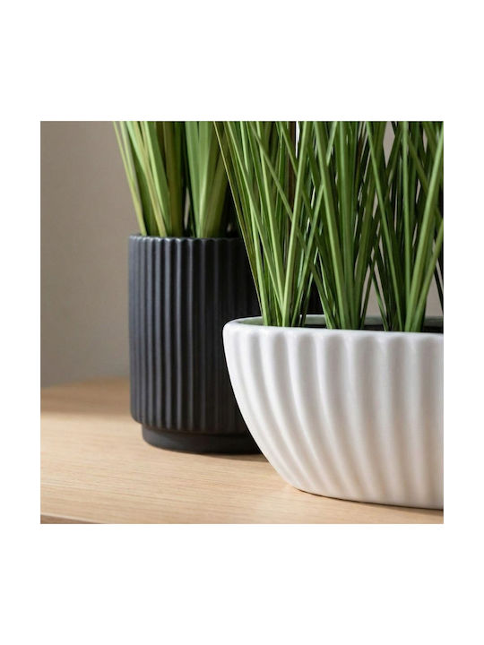 Grass 46cm Ceramic Black Pot Ø10x9.5cm