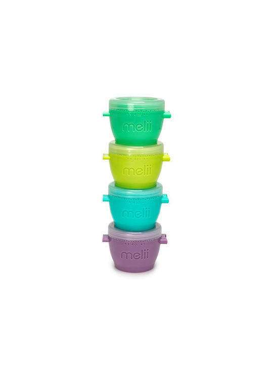 Melii Cutie pentru Mâncare Plastic Multicolor 118ml 4buc