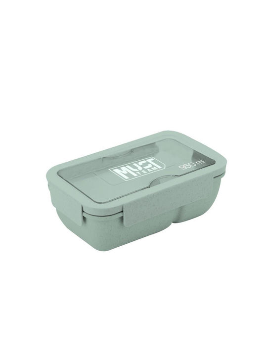 Must Team Δοχείο Φαγητού Πλαστικό Πράσινο 950ml