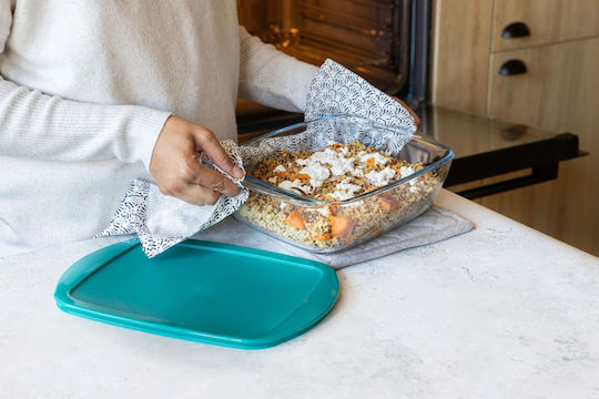 Pyrex Кутия за обяд Стъкло Зелен Подходяща за микровълнова фурна 2700мл 1бр