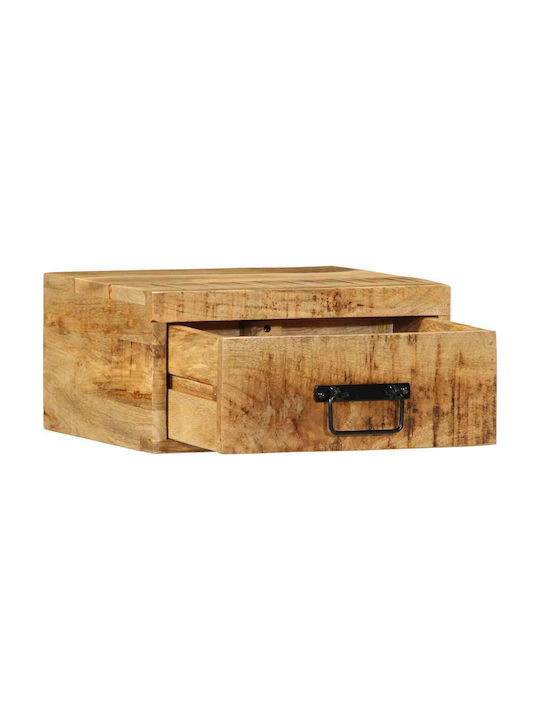 Bedside Table Made of Solid Brown Wood 40x30x19cm
