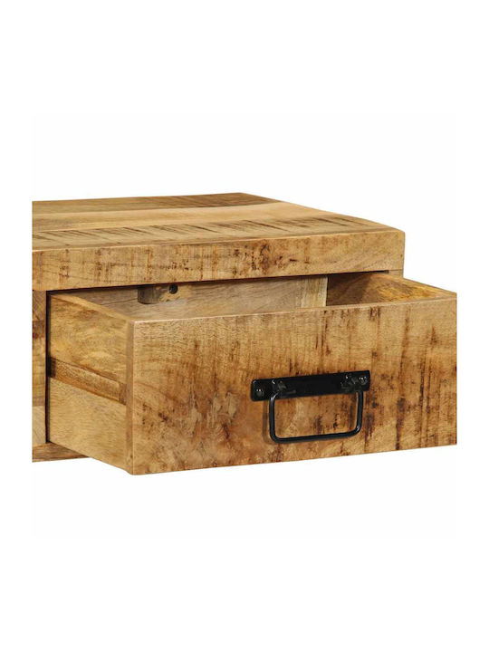 Bedside Table Made of Solid Brown Wood 40x30x19cm