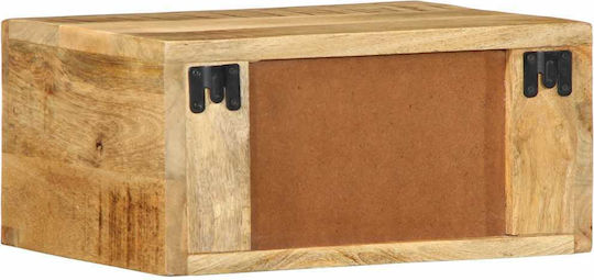 Κομοδίνα από Μασίφ Ξύλο Καφέ 2τμχ 40x30x19cm