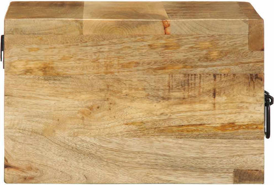 Κομοδίνα από Μασίφ Ξύλο Καφέ 2τμχ 40x30x19cm