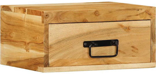 Bedside Tables Made of Solid Wood Beige 2 Pieces 40x30x19cm