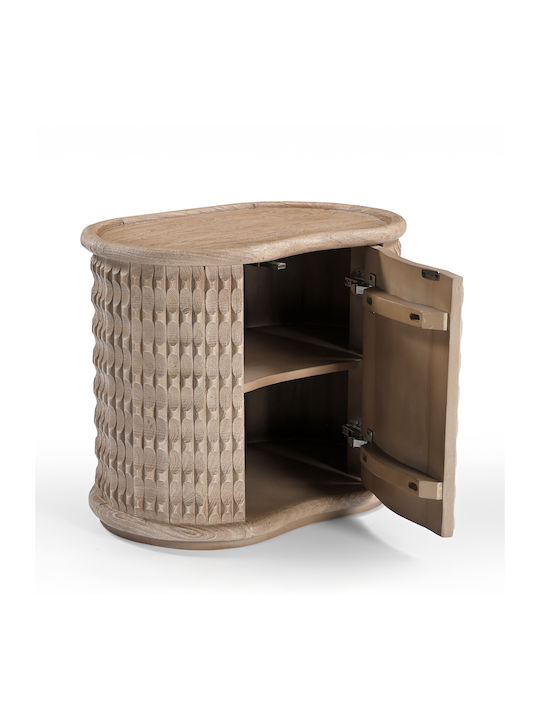 Nachttisch Sculpture Holz Beige 60x40x50cm