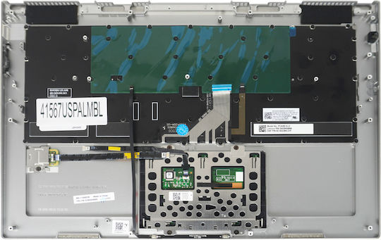 Laptop Keyboard Palmrest Lenovo Ideapad Yoga 920-13IKB 80Y7 80Y8 5CB0Q09594 5CB0Q09615 5CB0Q09654 5CB0Q09584 US Backlit Silver Code 41567USPALMBL