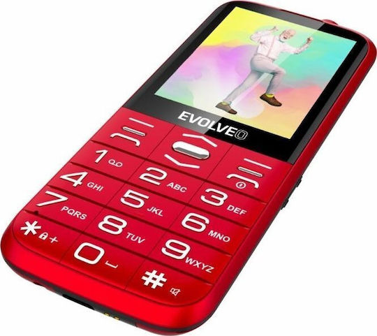 Evolveo EasyPhone XO Dual SIM Κινητό με Μεγάλα Κουμπιά Κόκκινο