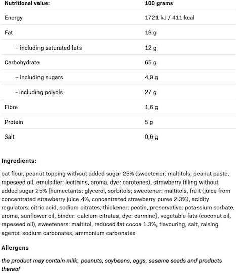 AllNutrition Biscuiți Proteine F**king Cu topping și umplutură Afine 1buc 128gr