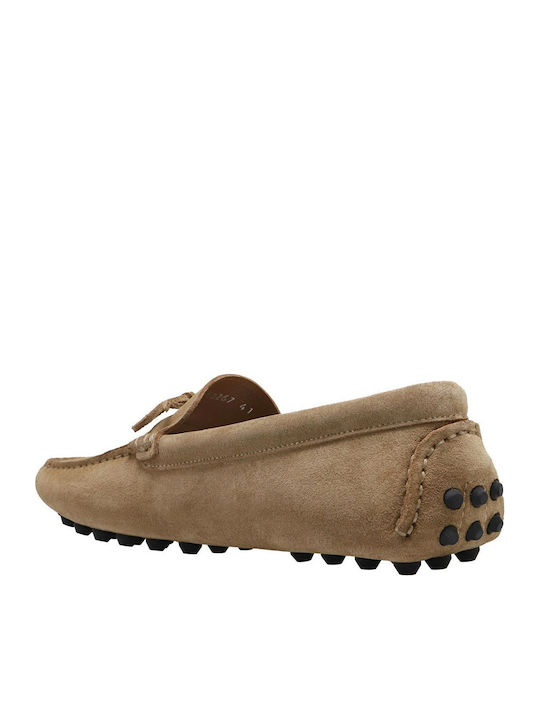 Wildleder Herren Mokassins in Beige Farbe