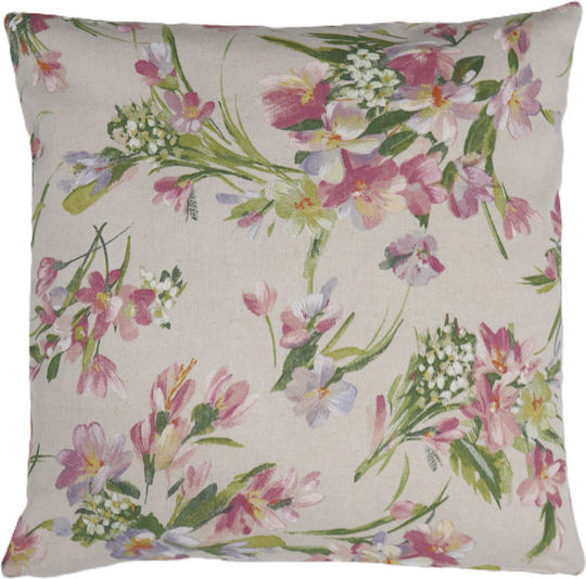 Dimeco Dekorativer Kissenbezug Floral 45x45cm