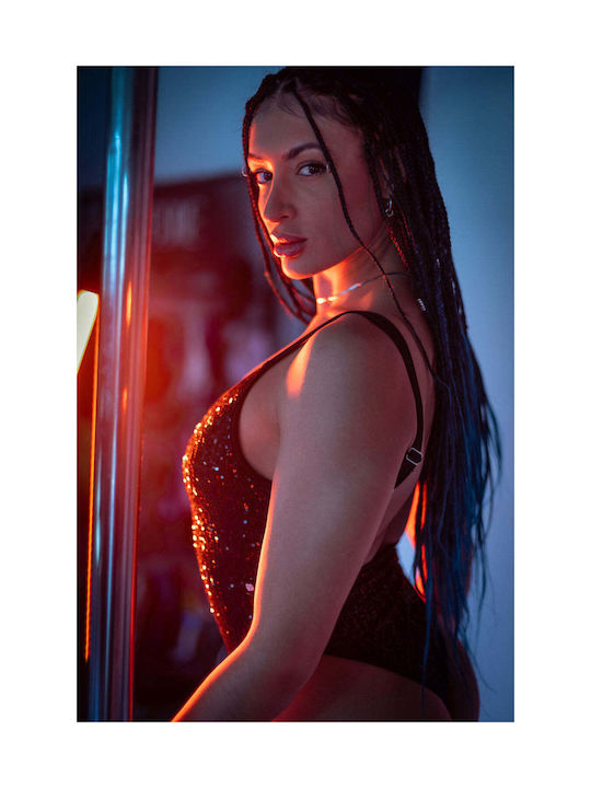 Schwarzer Bodysuit für Pole Dance