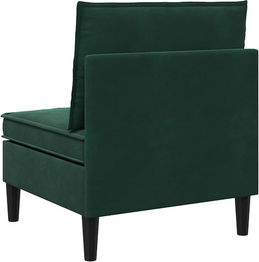 Velvet Armchair Dark Green 70x70x82cm