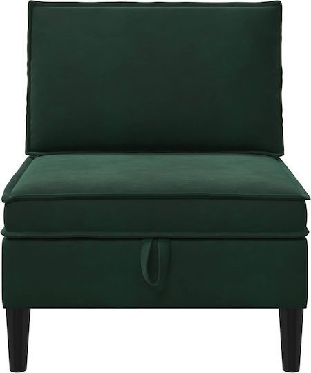 Velvet Armchair Dark Green 70x70x82cm