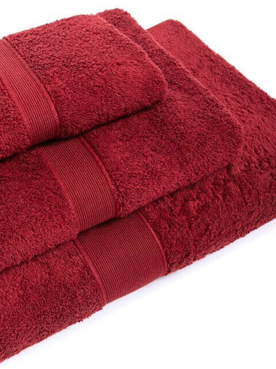 Viokarpet Naf Naf Bonjour Хавлиени Кърпи Тъмночервени 50x100