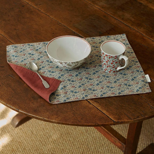 Laura Ashley Wild Clematis Placemats Tesatura Roșu 48x35cm 1buc