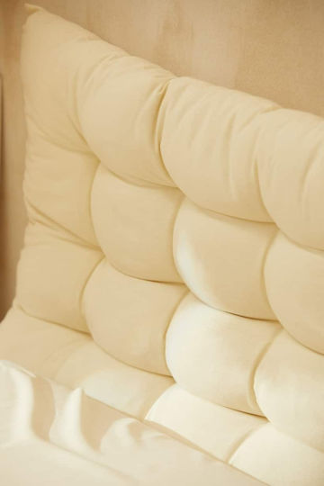 Calma House Back Cushion for Bed Headboard Gavema Fabric Beige 90x60cm