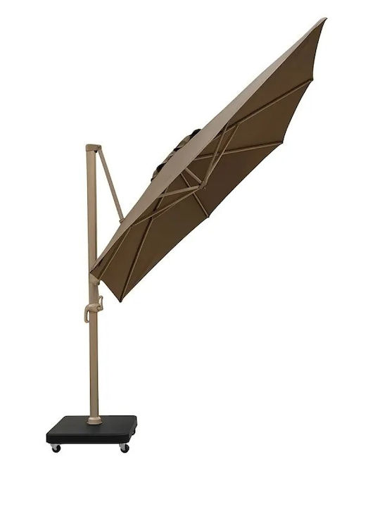 Umbrelă Suspendată Din Aluminiu Bej 2.6x3.5m