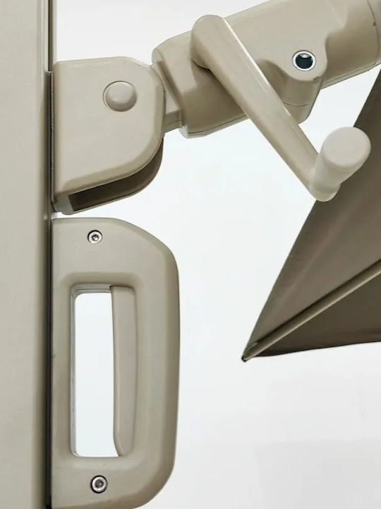 Umbrelă Suspendată Din Aluminiu Bej 2.6x3.5m