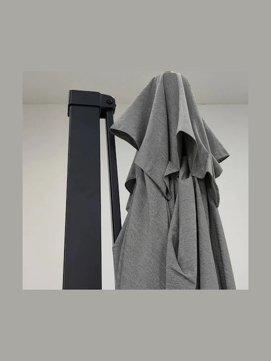 Umbrelă Suspendată Din Aluminiu Gri 3x3.5m