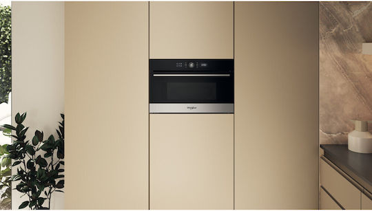 Whirlpool Εντοιχιζόμενος Φούρνος Μικροκυμάτων με Grill 31lt Γκρι