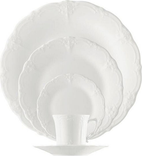 Cryspo Trio Kaiser White Porcelain Dinnerware Set 72pcs