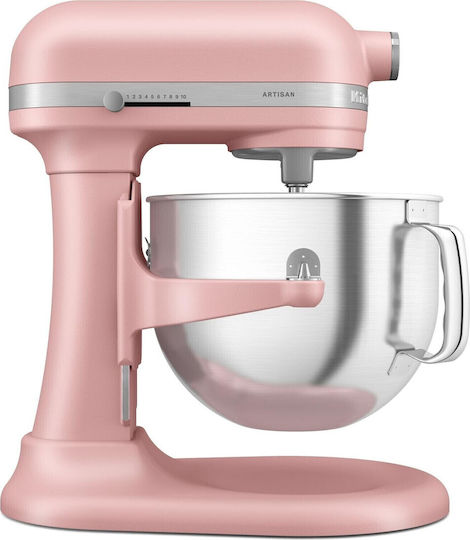 Artisan Stand Mixer 375W with Stainless Bowl 6.6lt Dried Rose