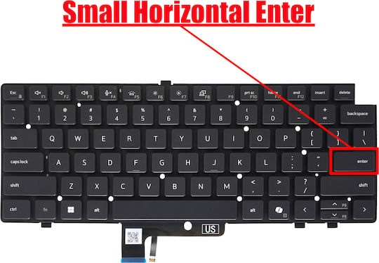 Laptop Keyboard Dell Latitude 14 7450 P175g P176g Latitude 16 7650 0trn4t Trn4t Pk1390r2b00 Sg-b8410-xua Sn2b01b20 Pk1390r3b00 US No Frame Black Code 41571usnofr