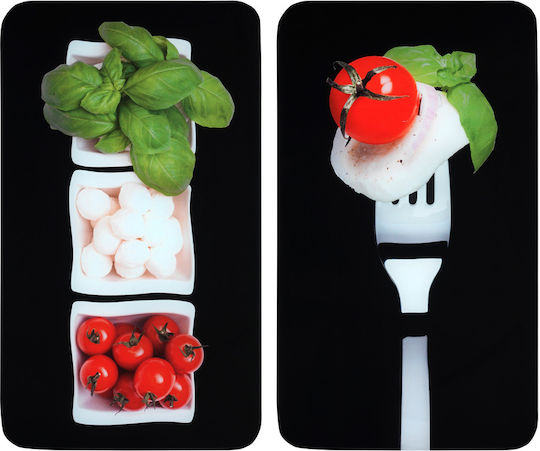 Wenko Glasabdeckungen Für Kochfelder Caprese 2 Stück Glas 30x52 cm